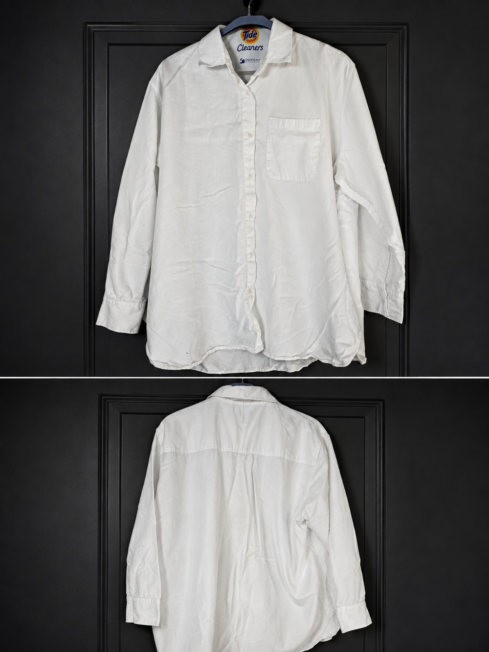 Able White 100% Cotton Button Down Shirt with Chest Pocket